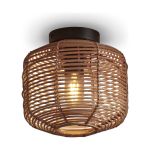 Good&Mojo Taklampa Tanami Rattan Brun | Passande för 1x E27 