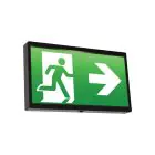 Ansell LED Väggmonterad Nödutgångsskylt End LED Svart 2.5W 18lm - 860 Dagsljus | Självtest