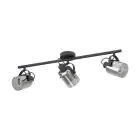 Eglo Taklampa Berregas Stål Svart Krom | IP20 - Passande för 3x E27 